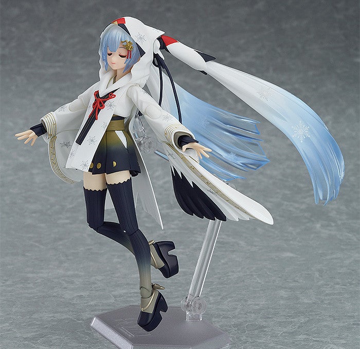 figma EX-045 Character Vocal Series 01: Hatsune Miku Snow Miku: Crane Priestess Ver. Action Figure official product photo by Max Factory