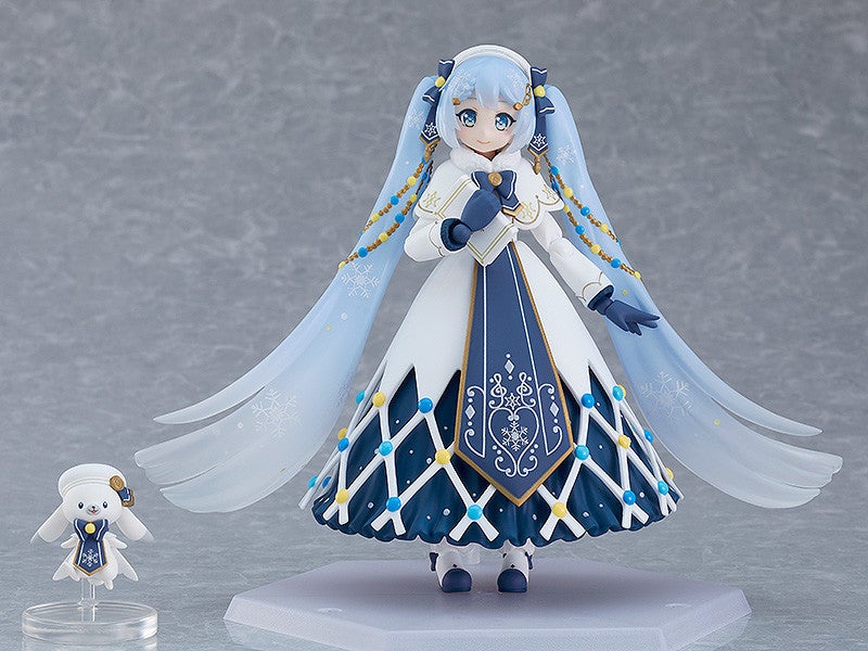 figma EX-064 Character Vocal Series 01: Hatsune Miku Snow Miku: Glowing Snow Ver. Action Figure official product photo by Max Factory