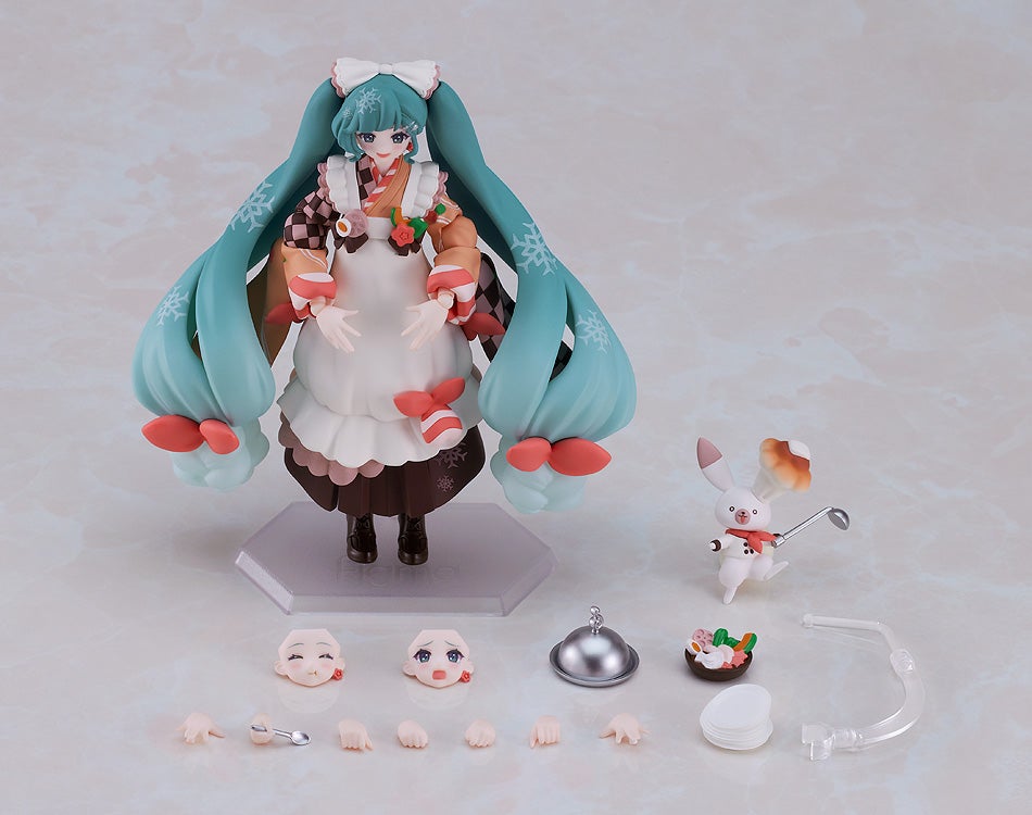 figma EX-068 Character Vocal Series 01: Hatsune Miku Snow Miku Winter Delicacy Ver. Action Figure official product photo by Max Factory