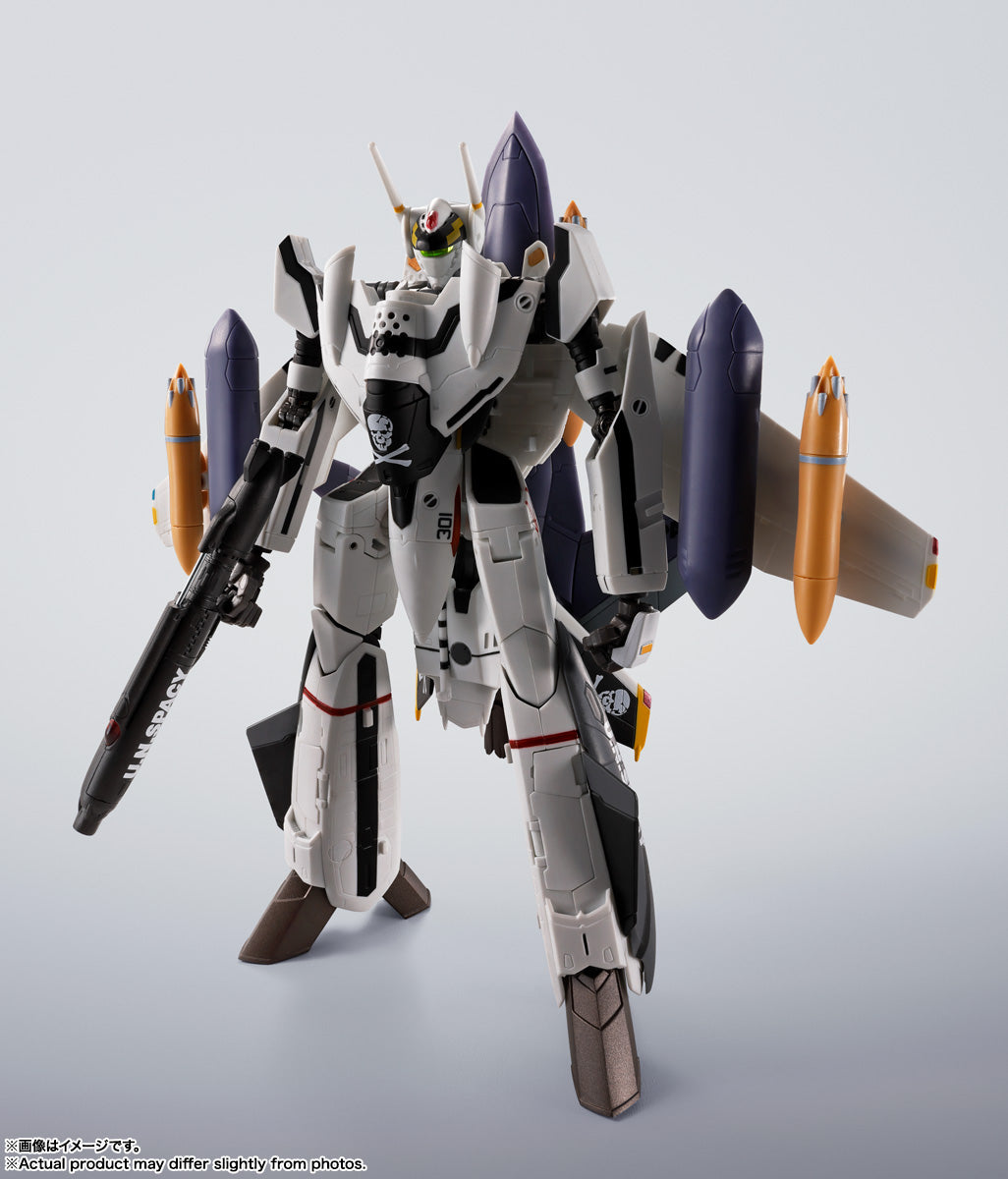 BANDAI SPIRITS HI-METAL R Macross Zero VF-0S Phoenix Roy Focker Custom + QF-2200D-B Ghost Action Figure