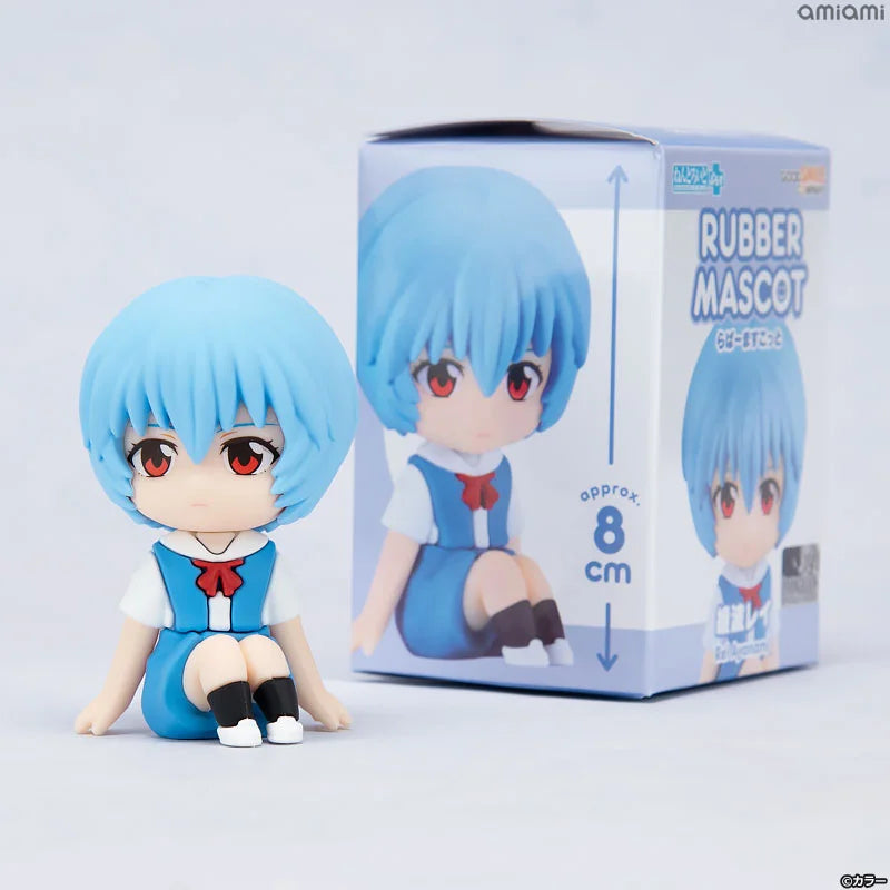 Nendoroid Plus Evangelion Rebuild Rei Ayanami Rubber Mascot official AmiAmi product image