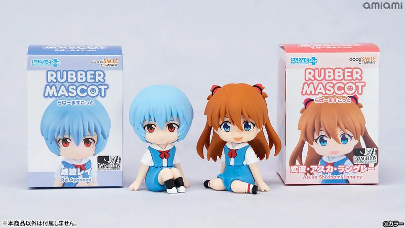 Nendoroid Plus Evangelion Rebuild Rei Ayanami Rubber Mascot official AmiAmi product image