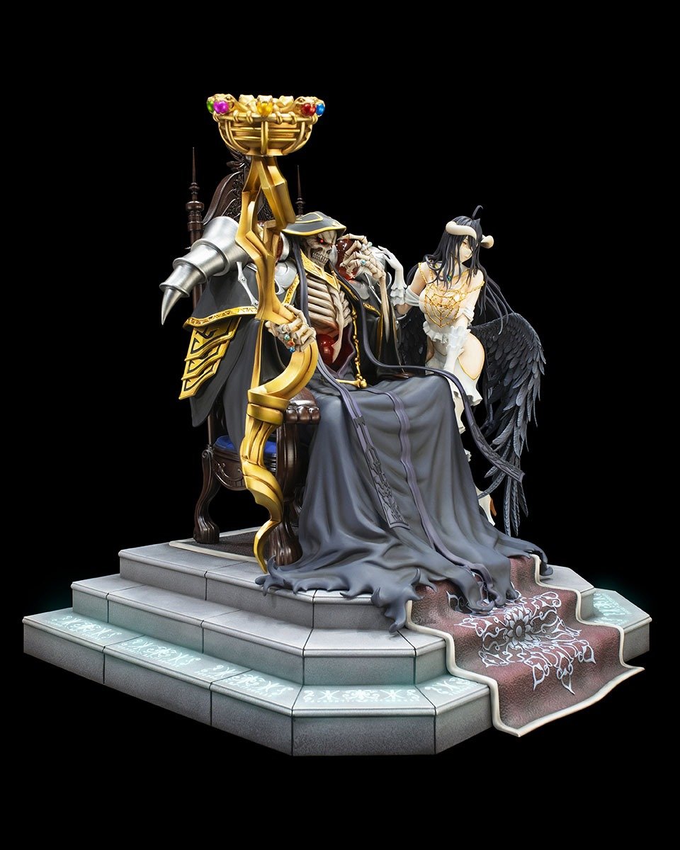Overlord IV Ainz Ooal Gown and Albedo 1/4 Scale Statue - product view 2