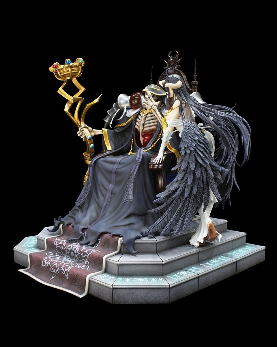 Overlord IV Ainz Ooal Gown and Albedo 1/4 Scale Statue - product view 3