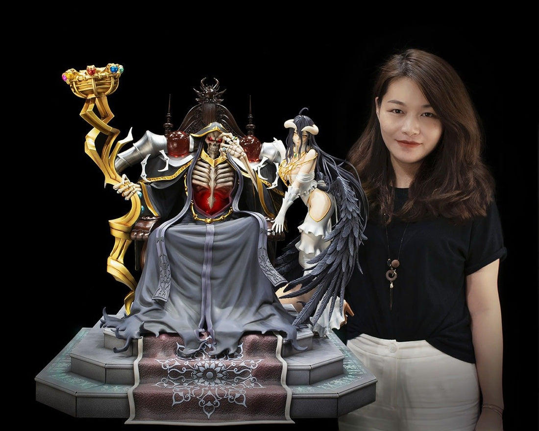 Overlord IV Ainz Ooal Gown and Albedo 1/4 Scale Statue - product view 12