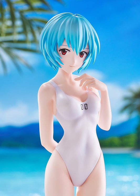 POP UP PARADE BEACH QUEENS Evangelion Rei Ayanami One-Piece Style L Size Complete Figure official product image