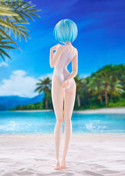 POP UP PARADE BEACH QUEENS Evangelion Rei Ayanami One-Piece Style L Size Complete Figure official product image