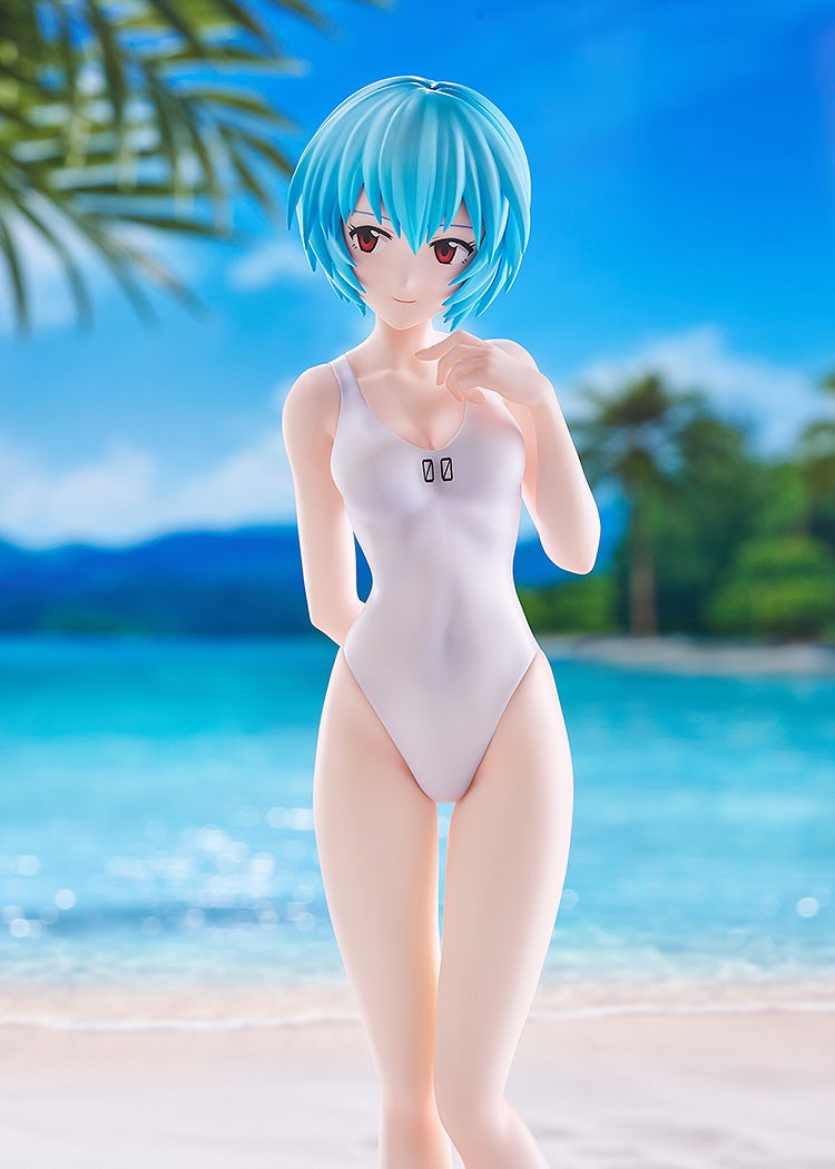 POP UP PARADE BEACH QUEENS Evangelion Rei Ayanami One-Piece Style L Size Complete Figure official product image