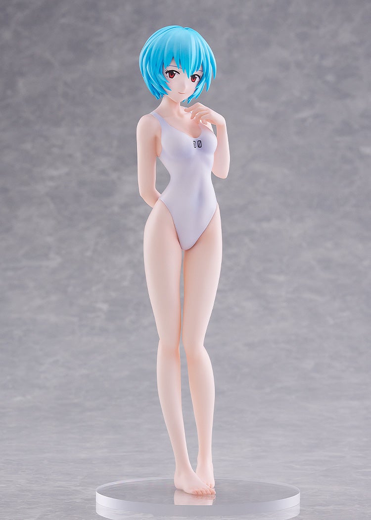 POP UP PARADE BEACH QUEENS Evangelion Rei Ayanami One-Piece Style L Size Complete Figure official product image