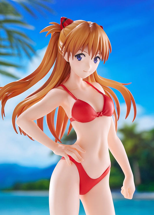 POP UP PARADE BEACH QUEENS Evangelion Shikinami Asuka Langley Bikini Style L Size Complete Figure official product image