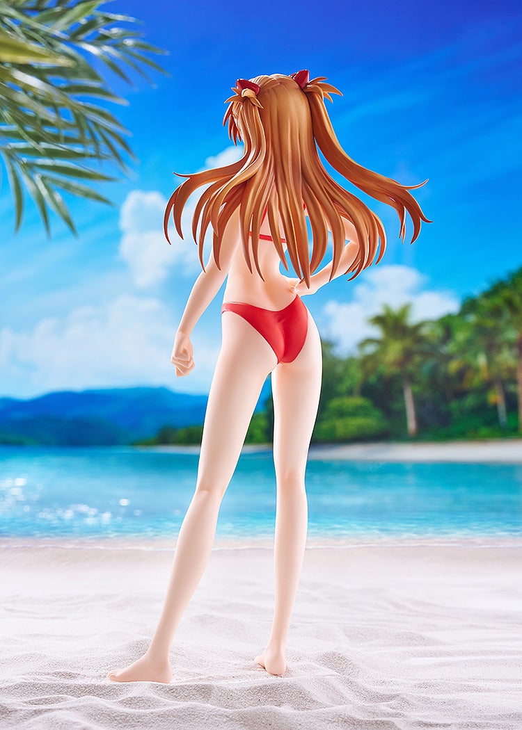 POP UP PARADE BEACH QUEENS Evangelion Shikinami Asuka Langley Bikini Style L Size Complete Figure official product image