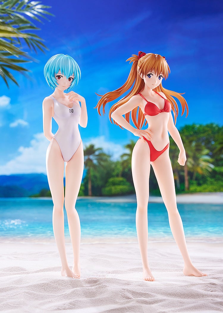 POP UP PARADE BEACH QUEENS Evangelion Shikinami Asuka Langley Bikini Style L Size Complete Figure official product image
