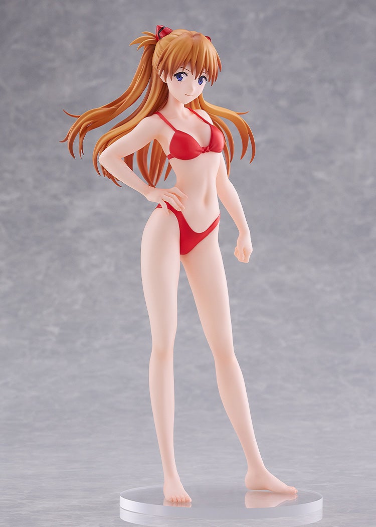 POP UP PARADE BEACH QUEENS Evangelion Shikinami Asuka Langley Bikini Style L Size Complete Figure official product image