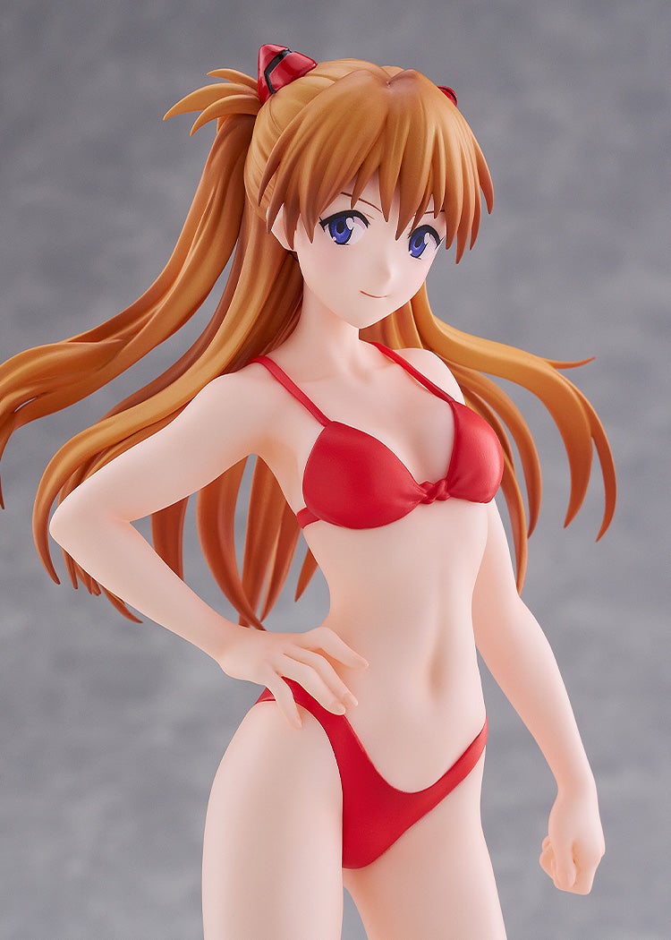 POP UP PARADE BEACH QUEENS Evangelion Shikinami Asuka Langley Bikini Style L Size Complete Figure official product image