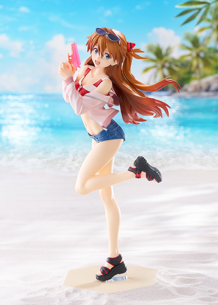 Good Smile Company POP UP PARADE BEACH QUEENS Neon Genesis Evangelion Asuka Shikinami Langley L Size Complete Figure official product photo