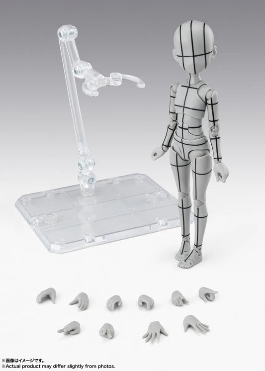 BANDAI SPIRITS S.H.Figuarts Body-chan Ken Sugimori Edition Wireframe Gray Color Ver. action figure