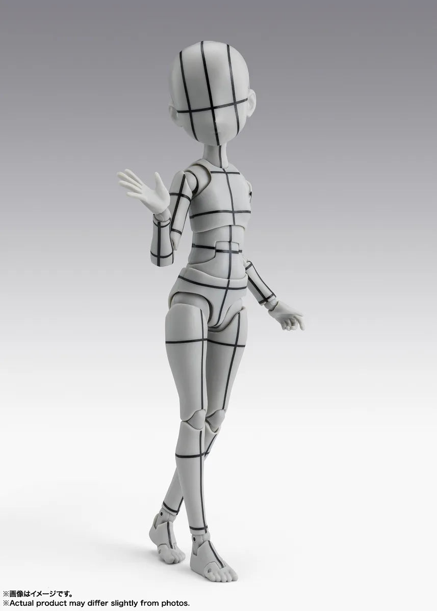 BANDAI SPIRITS S.H.Figuarts Body-chan Ken Sugimori Edition Wireframe Gray Color Ver. action figure