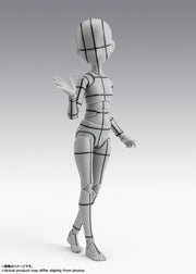 BANDAI SPIRITS S.H.Figuarts Body-chan Ken Sugimori Edition Wireframe Gray Color Ver. action figure