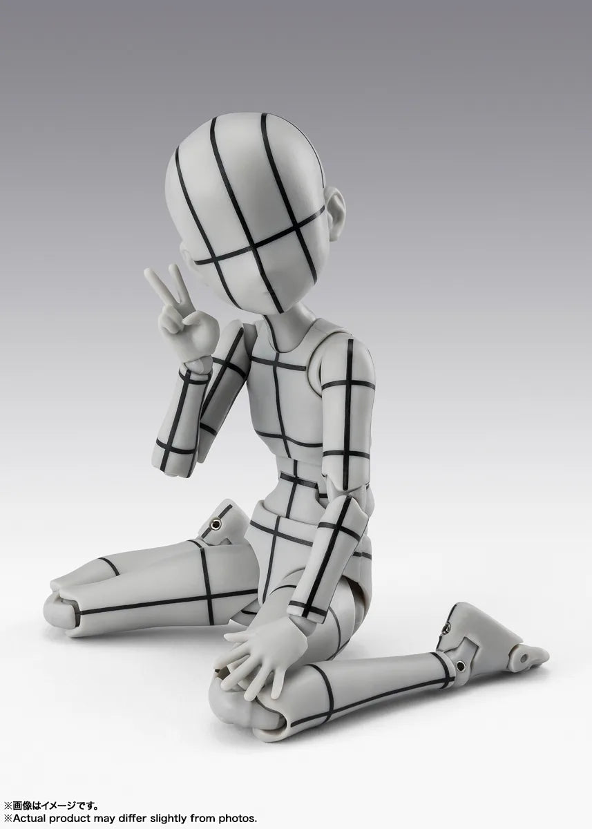 BANDAI SPIRITS S.H.Figuarts Body-chan Ken Sugimori Edition Wireframe Gray Color Ver. action figure