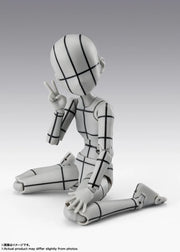BANDAI SPIRITS S.H.Figuarts Body-chan Ken Sugimori Edition Wireframe Gray Color Ver. action figure