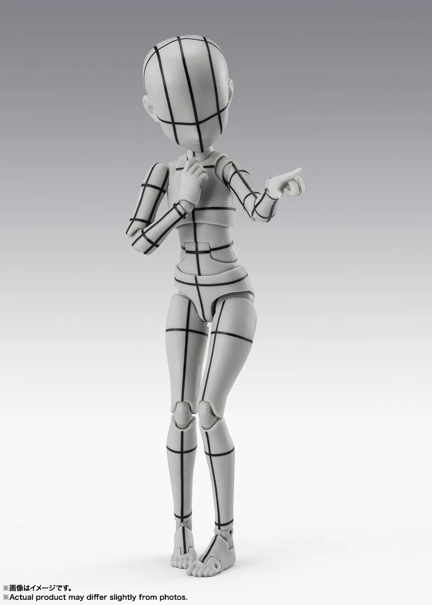 BANDAI SPIRITS S.H.Figuarts Body-chan Ken Sugimori Edition Wireframe Gray Color Ver. action figure