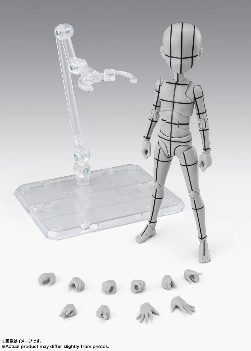 BANDAI SPIRITS S.H.Figuarts Body-kun Ken Sugimori Edition Wireframe Gray Color Ver. action figure