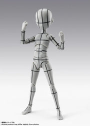 BANDAI SPIRITS S.H.Figuarts Body-kun Ken Sugimori Edition Wireframe Gray Color Ver. action figure