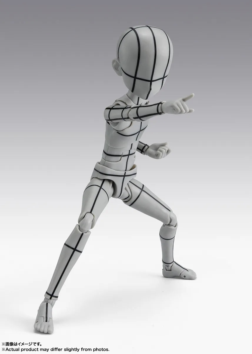 BANDAI SPIRITS S.H.Figuarts Body-kun Ken Sugimori Edition Wireframe Gray Color Ver. action figure