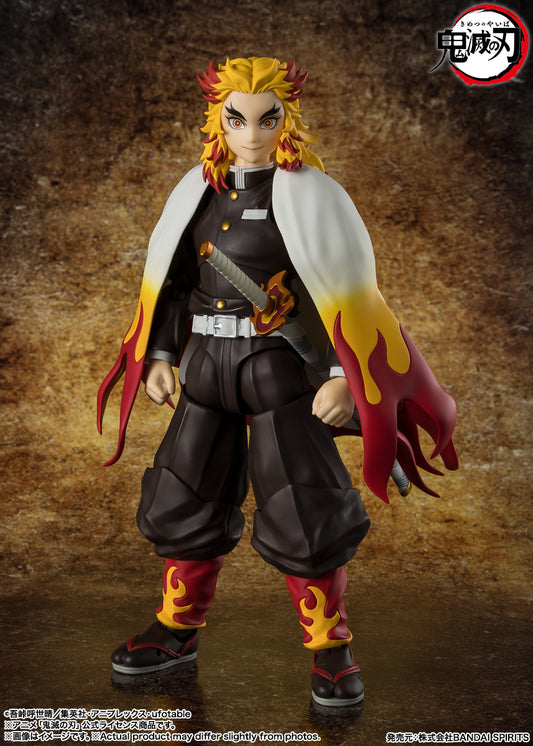 BANDAI SPIRITS S.H.Figuarts Demon Slayer: Kimetsu no Yaiba Kyojuro Rengoku Action Figure