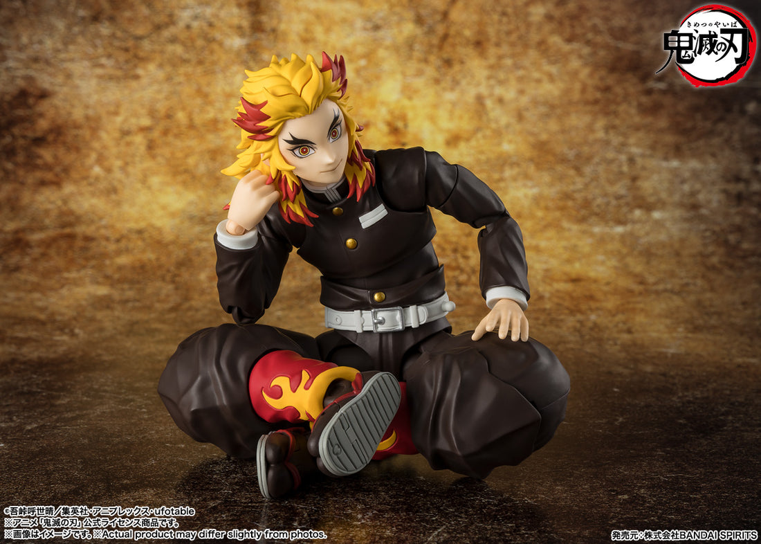 BANDAI SPIRITS S.H.Figuarts Demon Slayer: Kimetsu no Yaiba Kyojuro Rengoku Action Figure