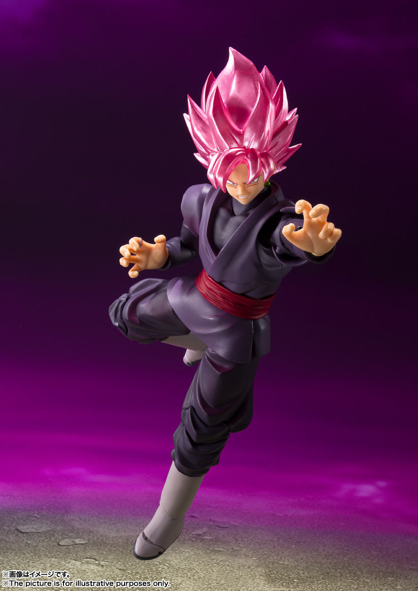 BANDAI SPIRITS S.H.Figuarts Dragon Ball Super Goku Black Super Saiyan Rose Reissue Action Figure
