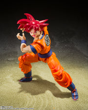 BANDAI SPIRITS S.H.Figuarts Dragon Ball Super Super Saiyan God Son Goku Saiyan God from a Righteous Heart Action Figure