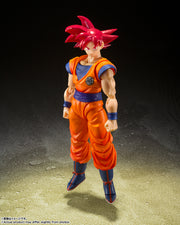 BANDAI SPIRITS S.H.Figuarts Dragon Ball Super Super Saiyan God Son Goku Saiyan God from a Righteous Heart Action Figure