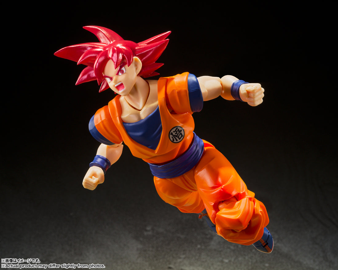 BANDAI SPIRITS S.H.Figuarts Dragon Ball Super Super Saiyan God Son Goku Saiyan God from a Righteous Heart Action Figure