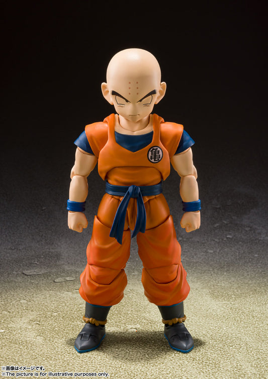 BANDAI SPIRITS S.H.Figuarts Dragon Ball Z Krillin Earth's Strongest Man Reissue Action Figure