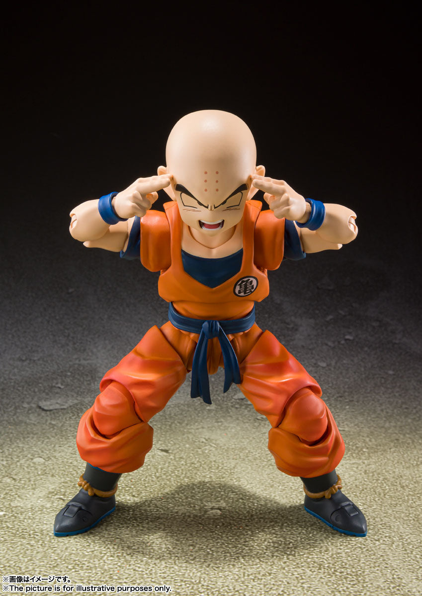 BANDAI SPIRITS S.H.Figuarts Dragon Ball Z Krillin Earth's Strongest Man Reissue Action Figure