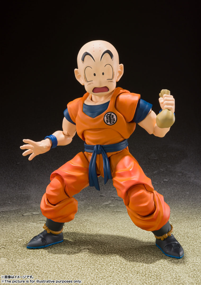 BANDAI SPIRITS S.H.Figuarts Dragon Ball Z Krillin Earth's Strongest Man Reissue Action Figure
