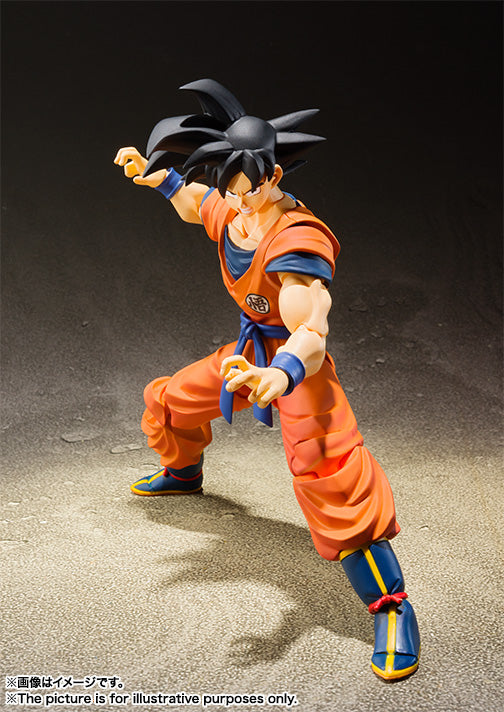 BANDAI SPIRITS S.H.Figuarts Dragon Ball Z Son Goku A Saiyan Raised on Earth Action Figure