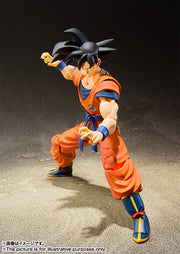 BANDAI SPIRITS S.H.Figuarts Dragon Ball Z Son Goku A Saiyan Raised on Earth Action Figure