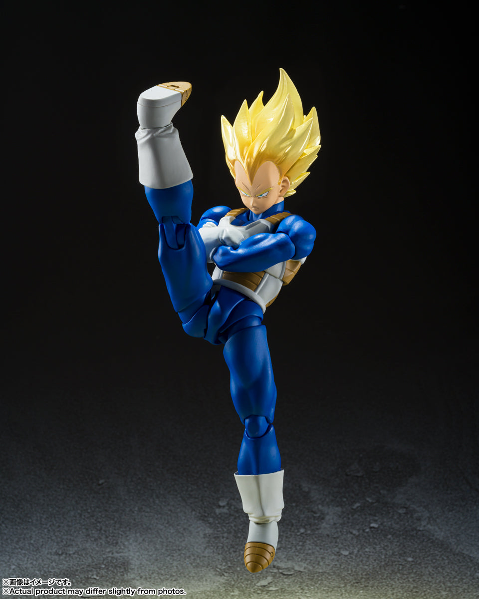 BANDAI SPIRITS S.H.Figuarts Dragon Ball Z Super Saiyan Vegeta Awakened Super Saiyan Blood Reissue Action Figure