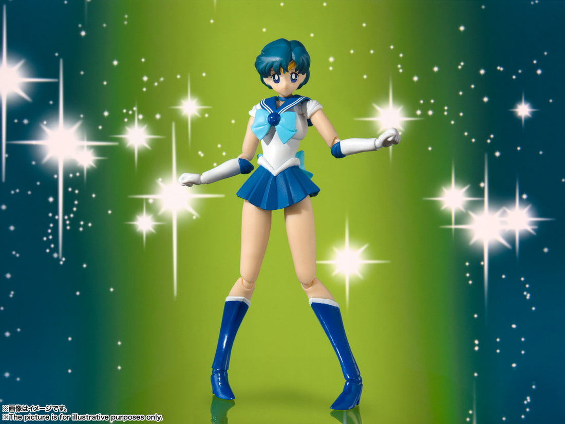 BANDAI SPIRITS S.H.Figuarts Sailor Moon Sailor Mercury Animation Color Edition Reissue Action Figure