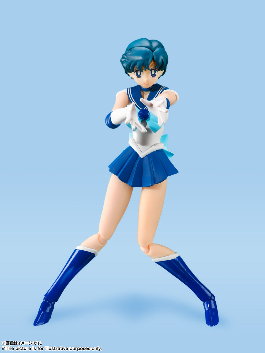 BANDAI SPIRITS S.H.Figuarts Sailor Moon Sailor Mercury Animation Color Edition Reissue Action Figure