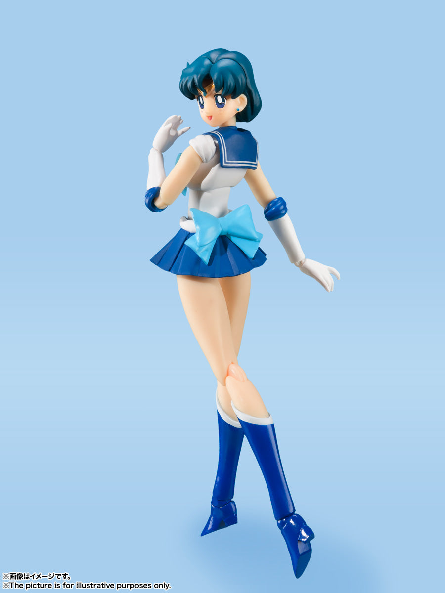 BANDAI SPIRITS S.H.Figuarts Sailor Moon Sailor Mercury Animation Color Edition Reissue Action Figure