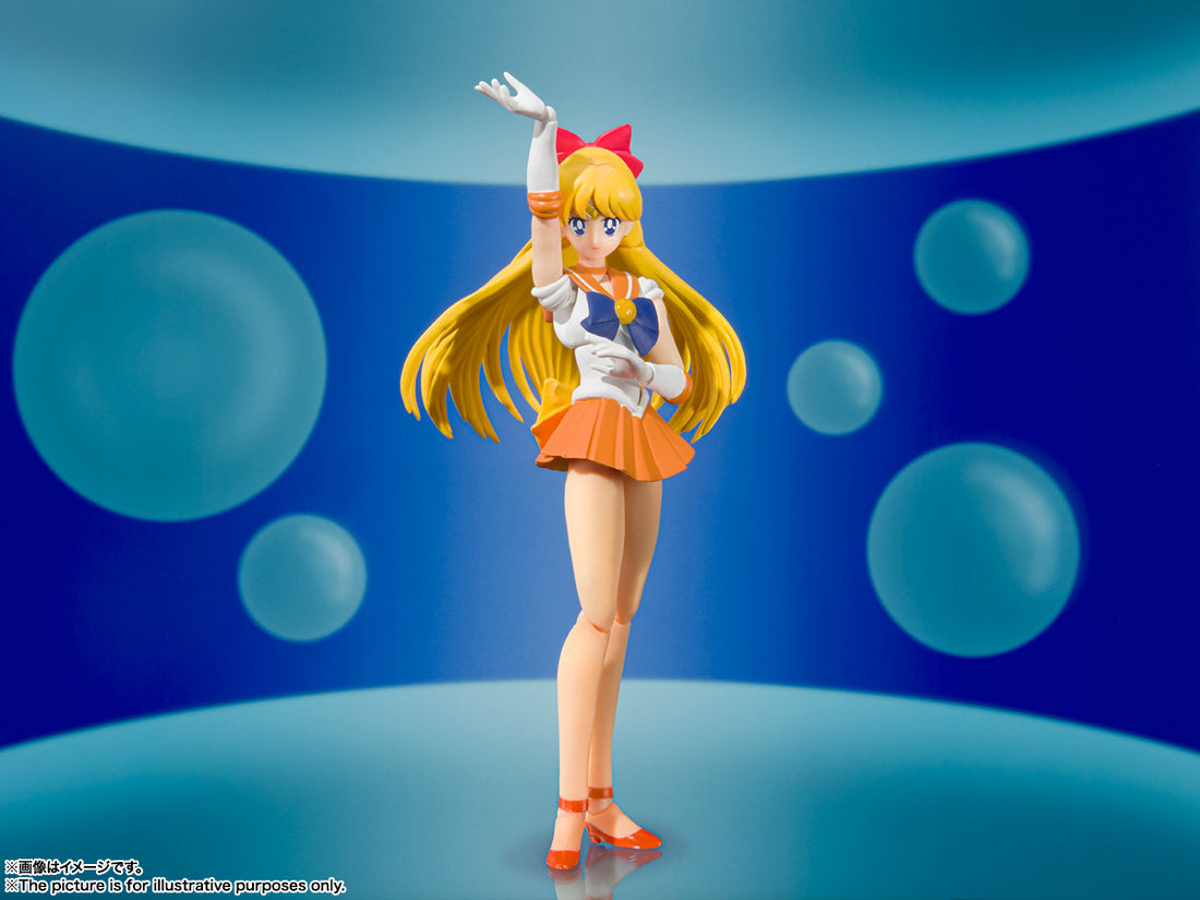 BANDAI SPIRITS S.H.Figuarts Sailor Moon Sailor Venus Animation Color Edition Reissue Action Figure