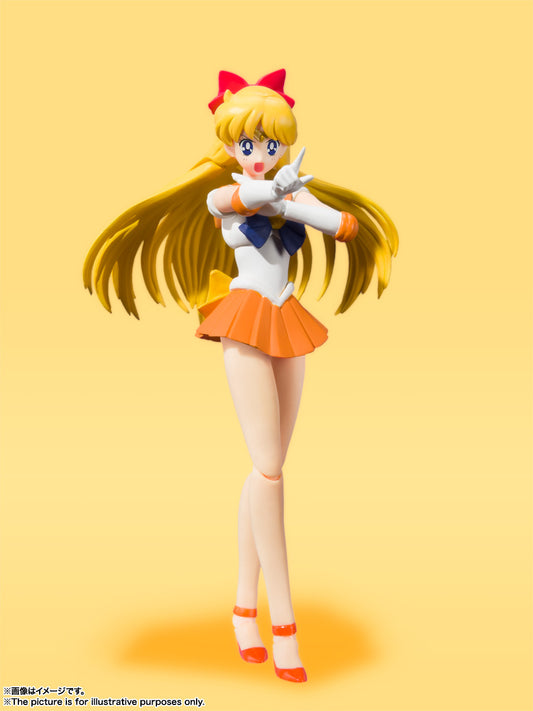 BANDAI SPIRITS S.H.Figuarts Sailor Moon Sailor Venus Animation Color Edition Reissue Action Figure