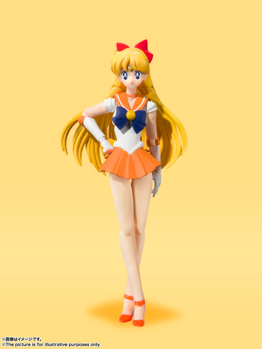 BANDAI SPIRITS S.H.Figuarts Sailor Moon Sailor Venus Animation Color Edition Reissue Action Figure
