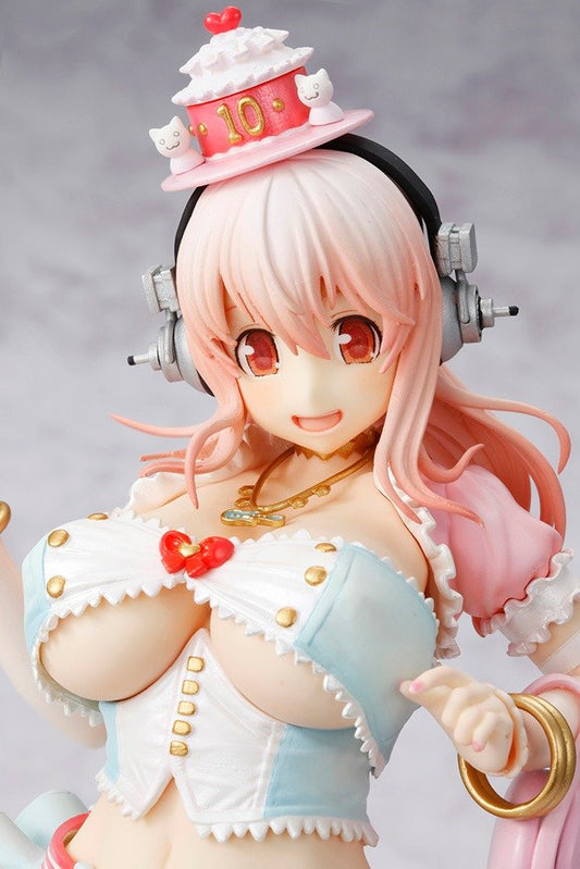 Super Sonico 10th Anniversary Birthday Party Ver. 1/7 Scale Figure - product view 1