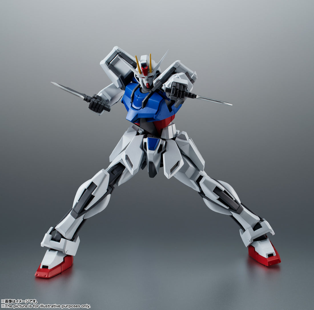 BANDAI SPIRITS The Robot Spirits Mobile Suit Gundam SEED Strike Gundam ver. A.N.I.M.E. Reissue Action Figure