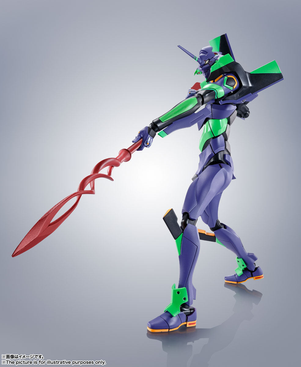 BANDAI SPIRITS The Robot Spirits Neon Genesis Evangelion Evangelion Unit-01 with Spear of Cassius Renewal Color Edition Reissue Action Figure
