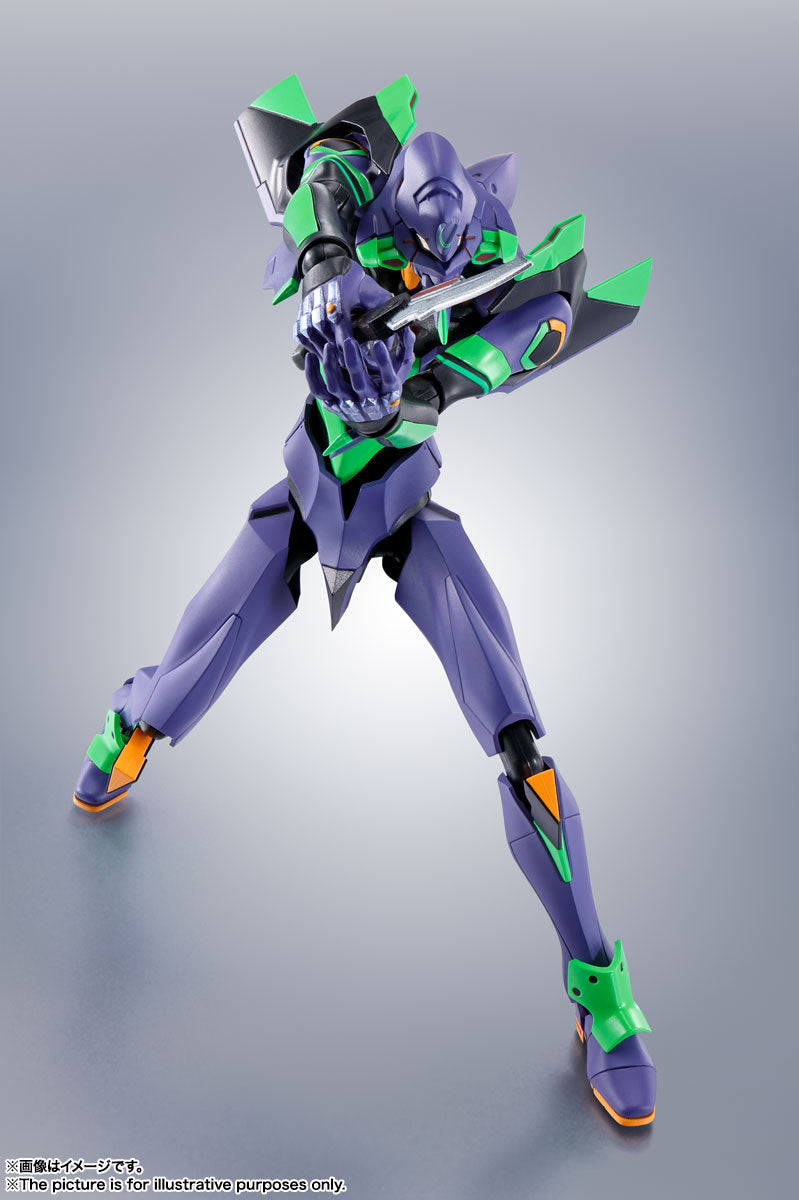 BANDAI SPIRITS The Robot Spirits Neon Genesis Evangelion Evangelion Unit-01 with Spear of Cassius Renewal Color Edition Reissue Action Figure